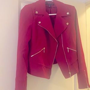 White House Black Market Size 4 Blazer, Cranberry color, Machine Washable